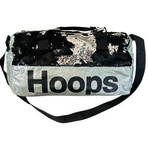 Justice girls Hoops
Green with silver and black sequence flip duffle bag